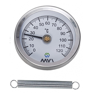 Термометр аксиальный MVI, 0°C-120°C, D63 мм, накладной